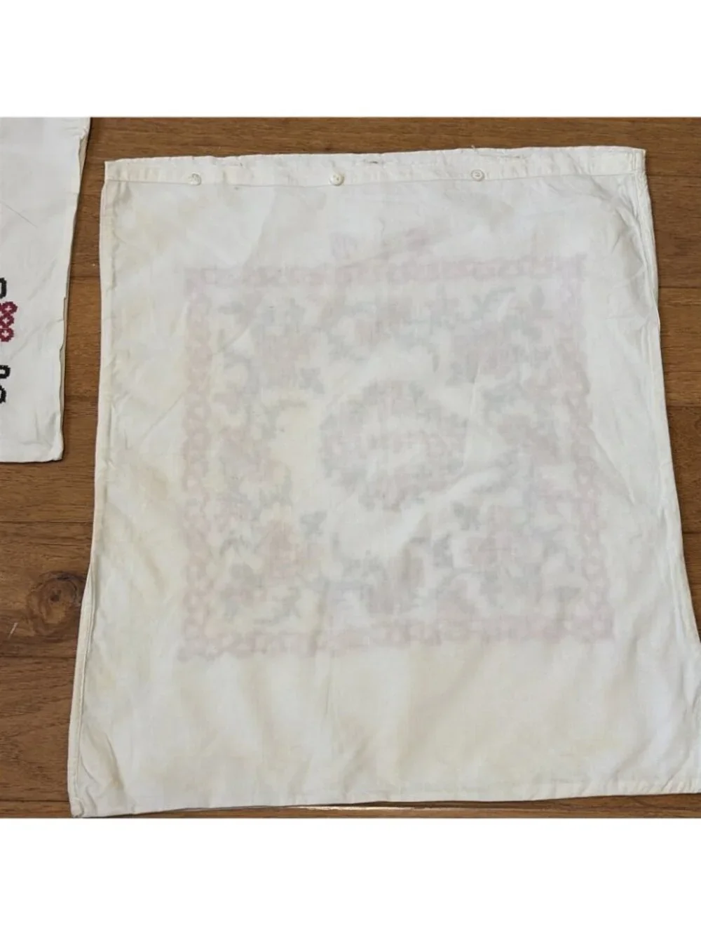 Antique Ukrainian Embroidered Pillow Covers Set Of 2 Folk Cottage Handmade 16X16